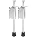 Produktbild com-four® 2X Türfeststeller für Boden aus satiniertem Edelstahl, Türstopper mit Befestigungsmaterial, 23 x 4,6 x 4 cm (Edelstahl satiniert 23 cm - 02 Stück)