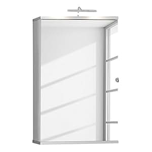 Badezimmer Spiegelschrank Adagio - Weiß - Mit Stablampe, MüllerMöbel