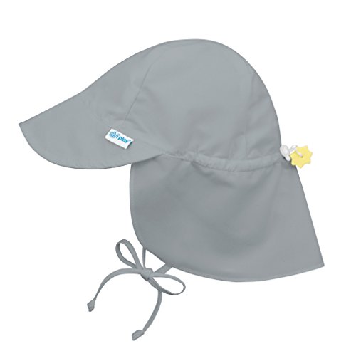 i play Solid Flap Sun Protection Hat for Unisex (0-6 Months, Newborn, Grey)