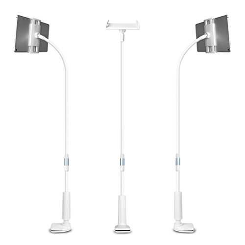 NuoYo Handy Halterung 360 Grad Drehbar Halter iPad Halterung Flexibel Winkel Tablet Ständer mit Schwanenhals,Gilt für 4 Zoll oder mehr Telefon und 10,6 Zoll für die meisten Tablet,für alle Apple-Tablet,Weiß