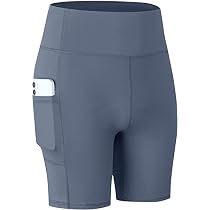 Husnainna Pantaloncini Sportivi Donna Vita Alta 6,3 Cm - Da Corsa Con Tasca Con Cerniera, Fodera In Rete, Elastico Largo - 3