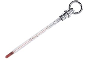 GETGASTRO Weinthermometer aus Glas – Präzise Temperaturmessung von 0 °C bis +40 °C, mit Aufhängeöse, Länge 15 cm, Ø 6 mm | ERK