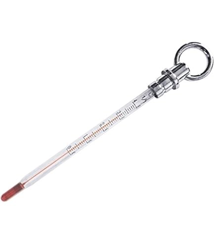 Lantelme Thermomètre à Vin Dans Un étui En Plastique Blanc - De 0 °C à 40 °C - 11,4 X 2,4 Cm - Pour Les Déplacements - Fabriqué En Allemagne - Thermomètre