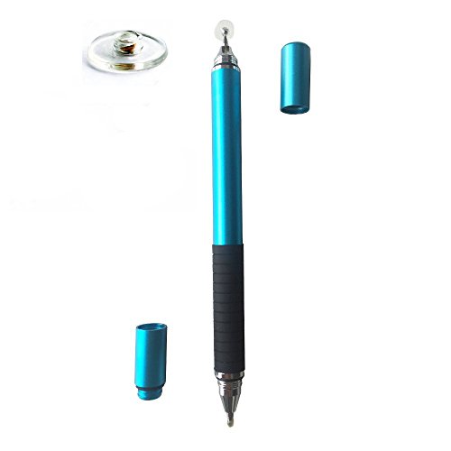 centrawin [2 in 1 Ipad Stylus Pen] Kapazitiven Stift rund dünn Spitze Disc Touchscreen Stift mit Mini Disc für iPad Pro 2 3 4 mini Air 2 iPhone 7 6S 5S Mehr Genauigkeit blau blau Einheitsgröße