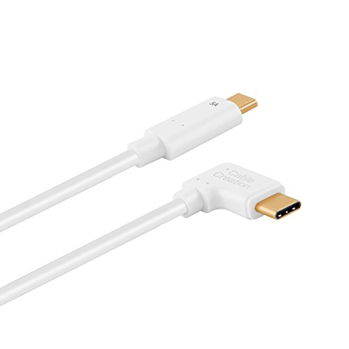 USB Typ C Kabel (5A), CableCreation USB 2.0 USB C zum linken Winkel USB C Kabel für neues Macbook (Pro), Google ChromeBook Pixel, Nexus 5X / 6P, & More, 6 Feet / 1.8M, Weiß - 3