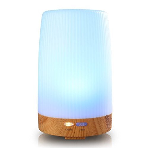 Euph 100ml Aroma Diffuser Aromatherapie Diffuser Nebel Luftbefeuchter Ultraschall Luftbefeuchter mit LED Farbwechsel ohne Lärm für Yoga Kinderzimmer Schlafzimmer Büro usw. -Weiß