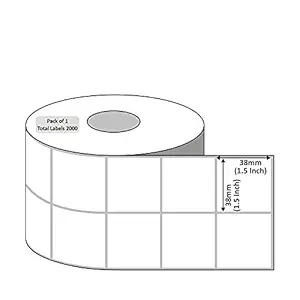 The Barcode Station,Avery Chromo Barcode Labels 2 A Size 38mm x 38mm, 2000 Labels per roll