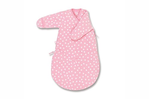 Baby Boum Unisex Baby 60cm Long Super Soft Car Seat Sleeping Bag with Arms and Scratch Mitts Candy Pink 0-3 Months