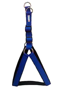 Petshop7 High Qualily Dog Harness with Padded 1 Inch-Blue-Medium (Chest Size -27-32)