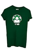 Dress Your Style MUSH T-Shirt 2 Up Super Mario Seta - Juegos by Dress Your Style - Hombre-XXL Verde Botella