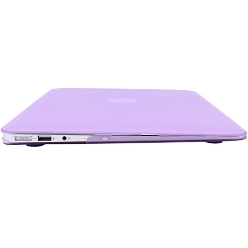 STONG Matte Gummierte Harte Schutzhülle für Macbook Air 13“ Hülle Cover Schale Schutz Hülle Tasche Silicon Case Shell Hard Plastik mattiert SchutzTasche + tpu Tastatur-Schutzfolie (Lila) - 6