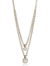 Dyrberg/Kern 338053 - Collar de acero inoxidable con cristal (45 cm)