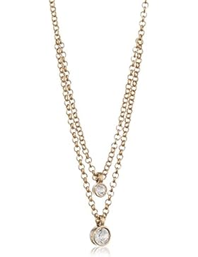 Dyrberg/Kern Damen-Halskette 15/02 Fulli Sg Crystal Messing teilvergoldet 45 cm - 338053