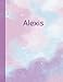 Produktbild Alexis: Personalized Composition Notebook - College Ruled (Lined) Exercise Book for School Notes, Assignments, Homework, Essay Writing. Pink Blue Purple Cover Art - Cloud Marble with Name