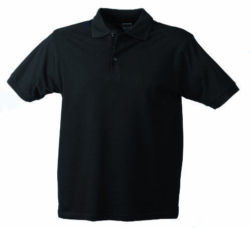 James & Nicholson Classic Polo, Camiseta para Hombre, Negro (Black), 2XL