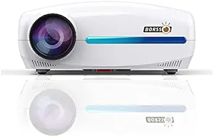 BORSSO Mars 10 with 6500 (ANSI 650) Lumens, Native 1080P, HDMI Support 4K UHD 3840*2160, Contrast 15000:1 Similar to DLP Projector. Upgraded 2021(White)