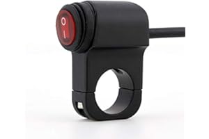 AOOWEI Motorcycle Handlebar ON/OFF Switch 12V 22mm Universal On Off Switch Handlebar Headlight Switch Waterproof(red)