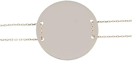 Real Gold 14 carat 585 Rose Gold Bracelet Engraving Plate and Gold * FREE ENGRAVING * 2207