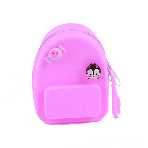 Preisvergleich Produktbild Winice Tragbare Geldmünzsack Tasche, Schultasche Kleine schützende Aufbewahrungsbox Box Tasche für Schlüssel Karten USB Sticks, Kabel Münze Cash - Pink