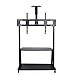 Produktbild Mobiler TV-Stand für 70 bis 100 Zoll Flachbildschirme-TV Cart Floor Stand Mount-Larger Screen Black