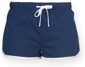 Skinni Minni Childrens/Kids Retro Sports Shorts PE School (Age 11-12, Navy/White)