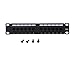 Produktbild Onepeak GL-4013 12-Port Twisted-Pair-Patchfeld 10 Zoll Cat6 Network-Wandhalterung Oberflächen-Patchfeld mit 4 Schrauben