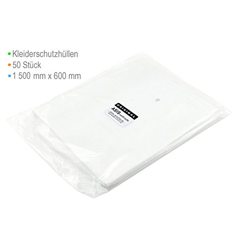 Super praktische Kleiderschutzhüllen – 50 Stück – Maße: 150 cm lang – extra lang – x 60 cm breit – 20my stark – transparent – super preisgünstig - 2
