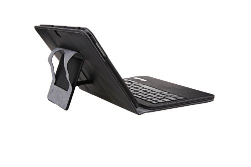 MoKo Abnehmbare Wireless Bluetooth Tastatur Drahtlose QWERTY Keyboard mit PU Leder Tasche Schutzhülle Ledertasche Lederhülle Hülle Case für Samsung Galaxy Tab 4 10.1/Nook 10.1 2014 Tablet, SCHWARZ - 6
