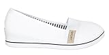  Elara Damen Bequeme Pumps Wedges mit Keilabsatz Chunkyrayan 483-Y-Weiss-37