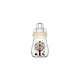 Bébé & maman Mam - Botellas de vidrio, 170 ml, 0-6 meses Tipo de flujo 1, color: Blanco