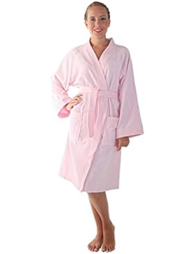 Damenbademantel-Archee, 100% Baumwolle-Frottee, kurz geschnitten, im Kimono-Still