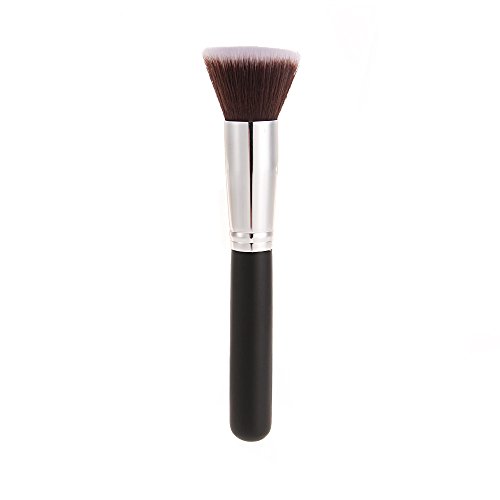 Foxpic Professional Makeup Cosmetic Flat Top Foundation Brush Wooden Handle Artificial Fiber Hairs for Blending Liquid, Cream or Flawless Powder