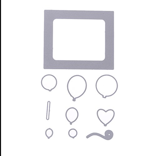 Amazingdeal365 10 PCS BallonMetall Form Schablonen Schneiden DIY Dekor Sammelalbum Karten Buchzeichen Lesezeichen als Geschenk für Freunde Geburtstag Kinder,Kindergarten Hobby Schule Handarbeit Unterricht usw. Ein tolles Geschenk! - 8