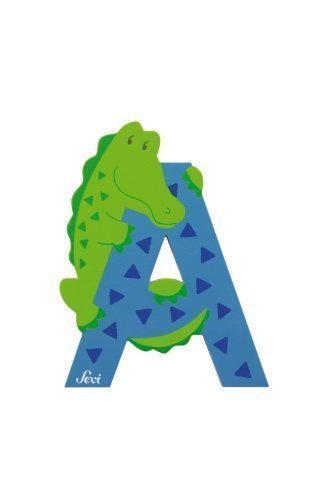 Trudi 81601 - Sevi Tierbuchstabe Alligator A hellblau