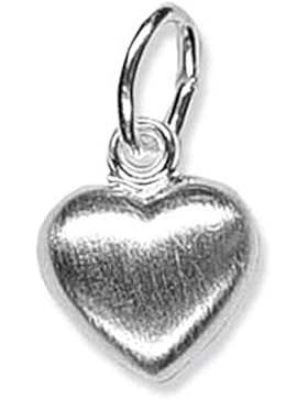 Schmuck-Pur Echt 925/- Silber Herz Anhänger poliert mattiert 6 x 6 mm