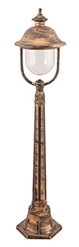 Rabalux 8700 A + + to E, lampadaire New York, métal, E27, Antique Doré, 24.8 x 24.8 x 120 cm