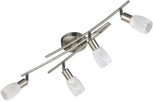 Briloner Leuchten 3722-042 4-Way Ceiling Spotlight Bar with Matt Nickel Finish