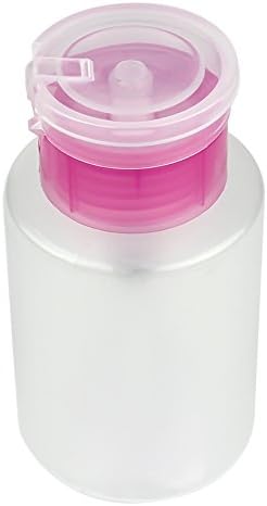 Gutian 5oz.Clear Bottle Labeled Alcohol Labeled Liquid Makeup Remover Push Down Pump Dispenser Bottle