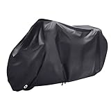 【Hochwertiges Material】Hergestellt aus hochwertigem 210D Oxford Stoff,staubdicht,reißfest, starke Struktur.Sturm, Wind, Sonnenlicht, Staub ausgesetzt.Diese Motorradabdeckung ist perfekt für das Motorrad im Freien oder die Straße.