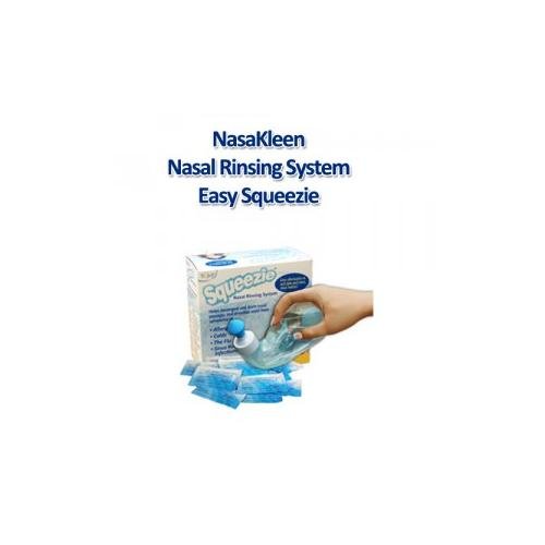 NASAKLEEN SINUS and NASAL SALINE RINSING Easy SQUEEZIE SYSTEM. Includes 50 Salt Sachets