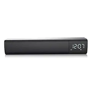 Decdeal BT Soundbar Audio Player Wireless Speaker Subwoofer 3D Surround Speakers FM Radio Clock TF USB for Home TV PC