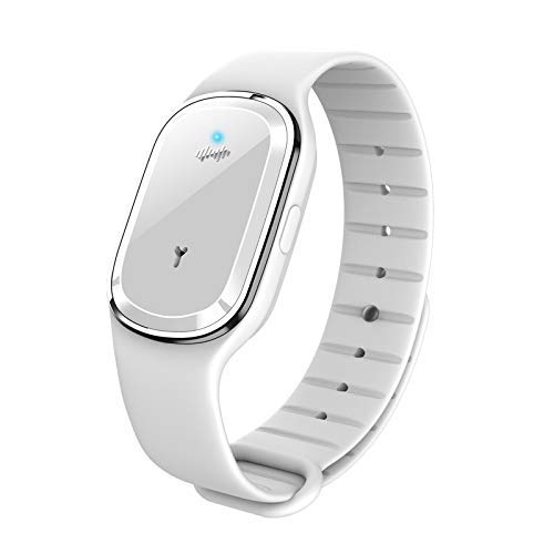 Preisvergleich Produktbild WoVoW Elektrisch Mückenschutz Armband Band mit USB-Kabel Aufladbarer Ultrasonic Biologische Sicher Nicht Giftig - Weiß