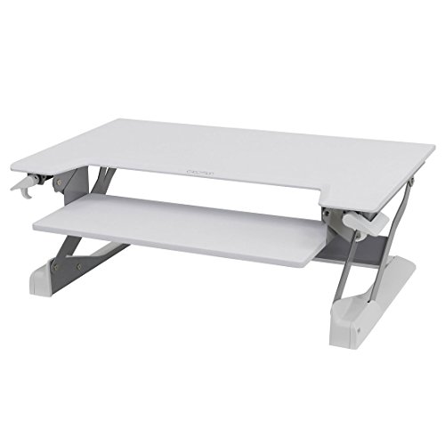 ERGOTRON WorkFit-TL Sitz-Steh-Schreibtisch-Arbeitsplatz weiss max. Belastung 18kg.