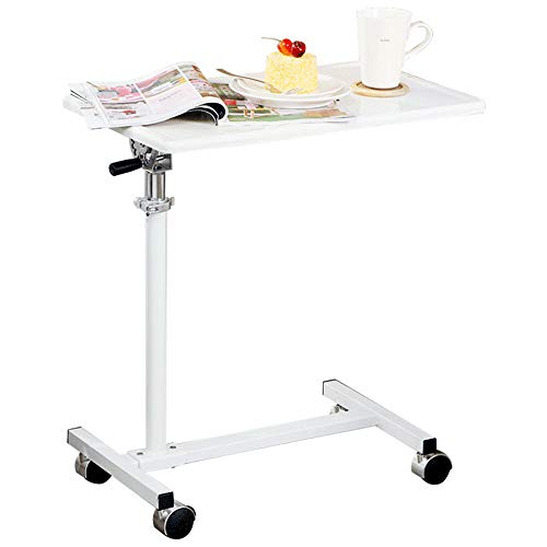 Preisvergleich Produktbild Jia He Lapdesks Computertisch - Nachttisch Liegestuhl Sofa Kleine Büchertische Bodenstehender Notebook Tisch Verstellbare Schreibtischschräge Höhenverstellbar Weiß 60x34x65.5cm