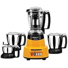 Panasonic Heavy Duty Mixer Grinder For Kitchen MX-AV425 (Quartz Yellow) Elements Series Powerful 1500W(MMLW) 4 Jar(Three-304 