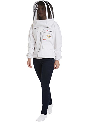 Natur Bienenhaus – Max Schützen – Bienenzucht Jacke – weiß – (One Piece) – Klare Sicht Zaun Schleier – maximalen Schutz – Professionelle & Anfänger Imker - 8