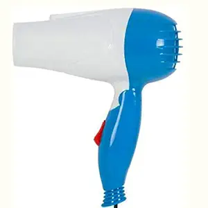 Nirvani NV-1290 Professional Foldable hair dryer 1000 Watt (Blue) for men and women
