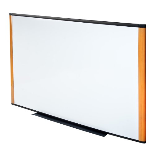 MOB Whiteboard Premium S Line | Satin-Nussbaum | Größe wählbar - mit Alurahmen, magnethaftend, emailliert