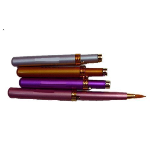 2 PCS Travel Capped Retractable Smooth Lipstick Gloss Lip Brush Make Up