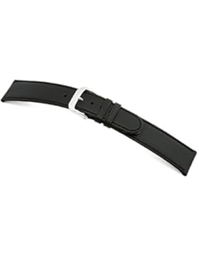 RIOS1931 Uhrenarmband Ecco Rindleder Schwarz Small Bandanstoss 12 mm